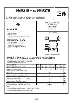SMU26B Datasheet PDF Goodwork Semiconductor Co., Ltd.