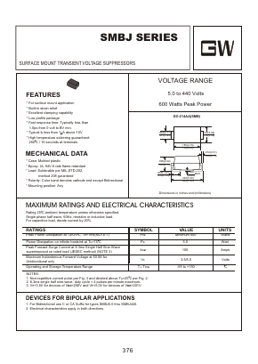 SMBJ10C Datasheet PDF Goodwork Semiconductor Co., Ltd.