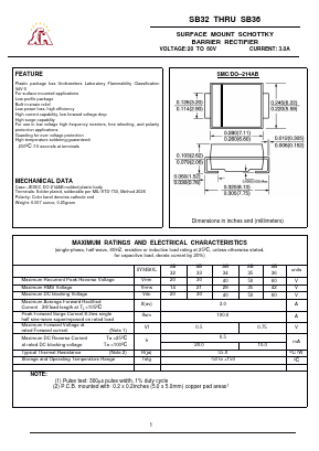 SB35 Datasheet PDF Gaomi Xinghe Electronics Co., Ltd.