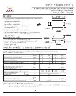 SS5819 Datasheet PDF Gaomi Xinghe Electronics Co., Ltd.