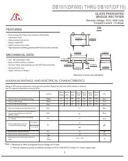 DF005 Datasheet PDF Gaomi Xinghe Electronics Co., Ltd.