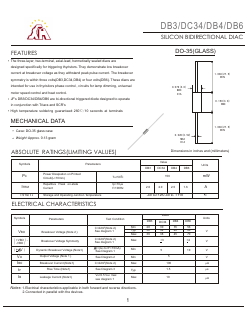 DB3 Datasheet PDF Gaomi Xinghe Electronics Co., Ltd.