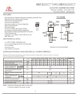 MBR3040CT Datasheet PDF Gaomi Xinghe Electronics Co., Ltd.