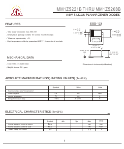 MM1Z5223B Datasheet PDF Gaomi Xinghe Electronics Co., Ltd.