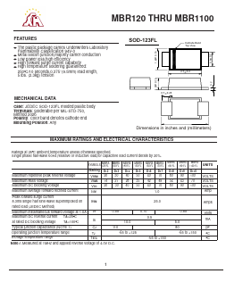 MBR1100 Datasheet PDF Gaomi Xinghe Electronics Co., Ltd.