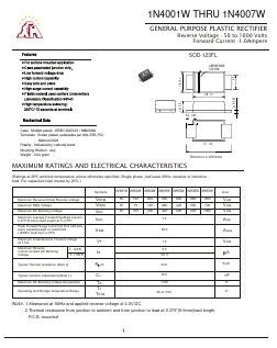 1N4007W Datasheet PDF Gaomi Xinghe Electronics Co., Ltd.