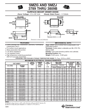 SMZJ3803B Datasheet PDF General Semiconductor