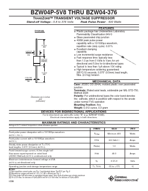 BZW04-13B Datasheet PDF General Semiconductor