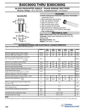 B40C800G Datasheet PDF General Semiconductor