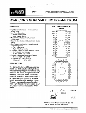 27256-25IR Datasheet PDF General Semiconductor