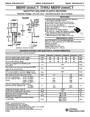 MBRF2045CT Datasheet PDF General Semiconductor