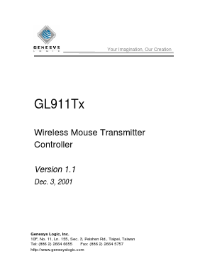 GL911TX Datasheet PDF Genesys Logic