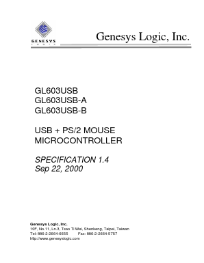 GL603USB-B Datasheet PDF Genesys Logic