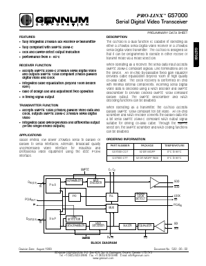 GS7000 Datasheet PDF Gennum -> Semtech