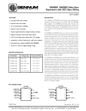 GS4882 Datasheet PDF Gennum -> Semtech