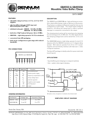 GB4550A Datasheet PDF Gennum -> Semtech