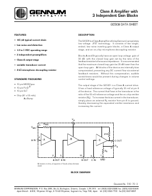 GC509 Datasheet PDF Gennum -> Semtech