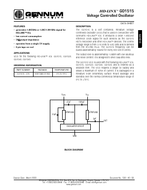 GO1515-CTA Datasheet PDF Gennum -> Semtech