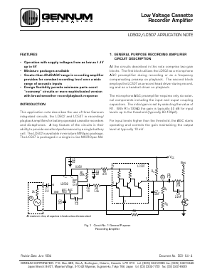 LC502 Datasheet PDF Gennum -> Semtech