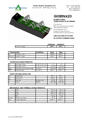 GOB9XX23 Datasheet PDF Green Power Semiconductors