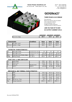GOG95027 Datasheet PDF Green Power Semiconductors