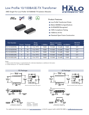 TG110-S055P2RL Datasheet PDF HALO Electronics, Inc.