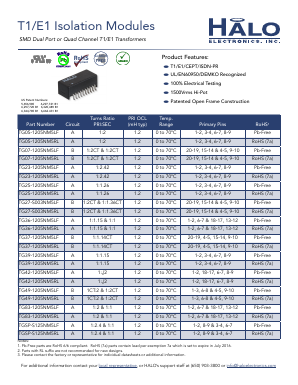TGSP-S125NM5LF Datasheet PDF HALO Electronics, Inc.