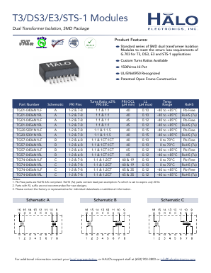 TG74-0406N1LF Datasheet PDF HALO Electronics, Inc.