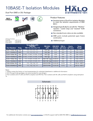 TG54-1006N2LF Datasheet PDF HALO Electronics, Inc.