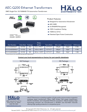 TG110-AEX50N5LF Datasheet PDF HALO Electronics, Inc.