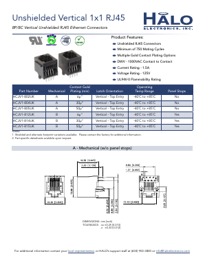 HCJV1-805UK Datasheet PDF HALO Electronics, Inc.