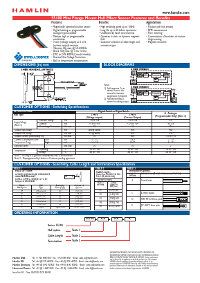 55100-2L-05-A Datasheet PDF HAMLIN Position and Movement Sensor Solutions