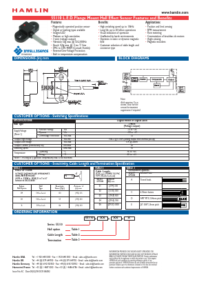 55110-3H-05-C Datasheet PDF HAMLIN Position and Movement Sensor Solutions
