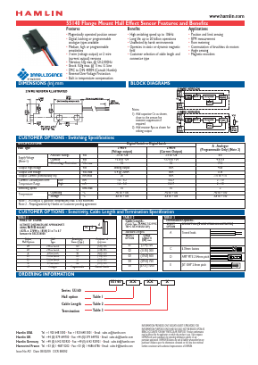 55140 Datasheet PDF HAMLIN Position and Movement Sensor Solutions