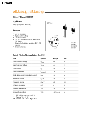 2SJ389L Datasheet PDF Hitachi Metals, Ltd