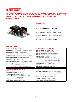 HDB49-24B-Q056IIE Datasheet PDF HITRON ELECTRONICS CORPORTION