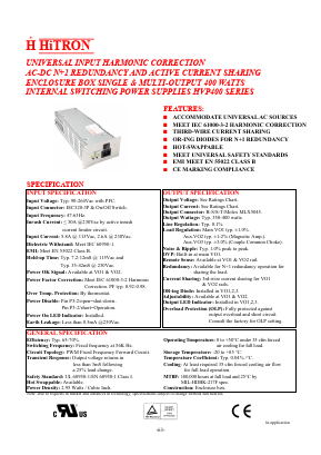HVP400-D050K Datasheet PDF HITRON ELECTRONICS CORPORTION