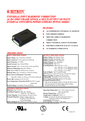 HVP101-S240042 Datasheet PDF HITRON ELECTRONICS CORPORTION
