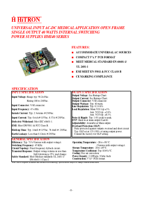 HMI40-T050II Datasheet PDF HITRON ELECTRONICS CORPORTION