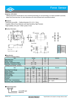 HFD-500S Datasheet PDF HOKURIKU ELECTRIC INDUSTRY CO.,LTD