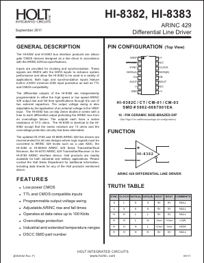 5962-8687901EA Datasheet PDF Holt Integrated Circuits