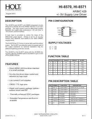 HI-8571CRMF Datasheet PDF Holt Integrated Circuits