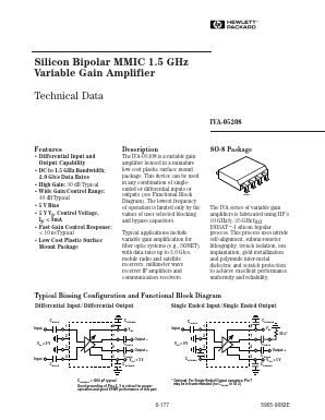 IVA-05208-STR Datasheet PDF HP => Agilent Technologies