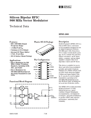 HPMX-2003 Datasheet PDF HP => Agilent Technologies