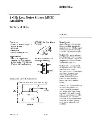 INA-30311-BLK Datasheet PDF HP => Agilent Technologies