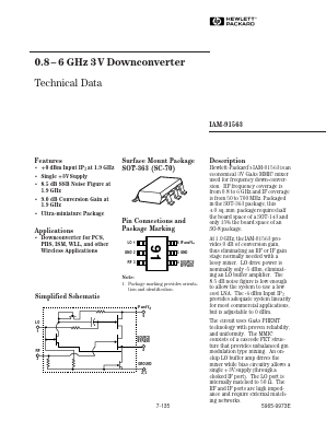 IAM-91563 Datasheet PDF HP => Agilent Technologies
