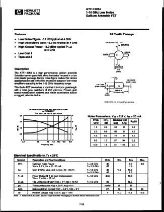ATF-13284-TR1 Datasheet PDF HP => Agilent Technologies