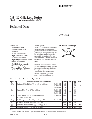 ATF-10236 Datasheet PDF HP => Agilent Technologies