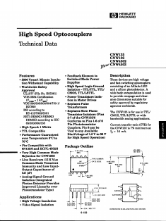 CNW4502 Datasheet PDF HP => Agilent Technologies