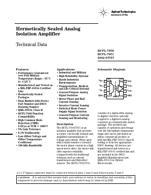 HCPL-7850 Datasheet PDF HP => Agilent Technologies